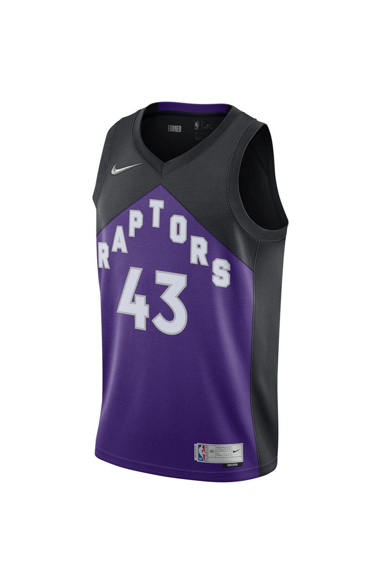 Nike Men's Nike Pascal Siakam Black/Purple Toronto Raptors 2020/21 Swingman Player Jersey - Earned Edition, Alternate, color,