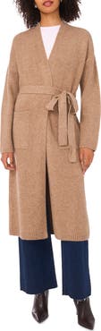 Halogen® Tie Waist Longline Cardigan