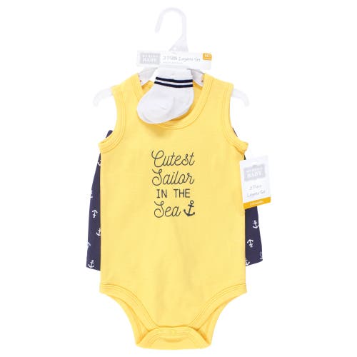 Hudson Baby Bodysuit, Short And Sock In Multi