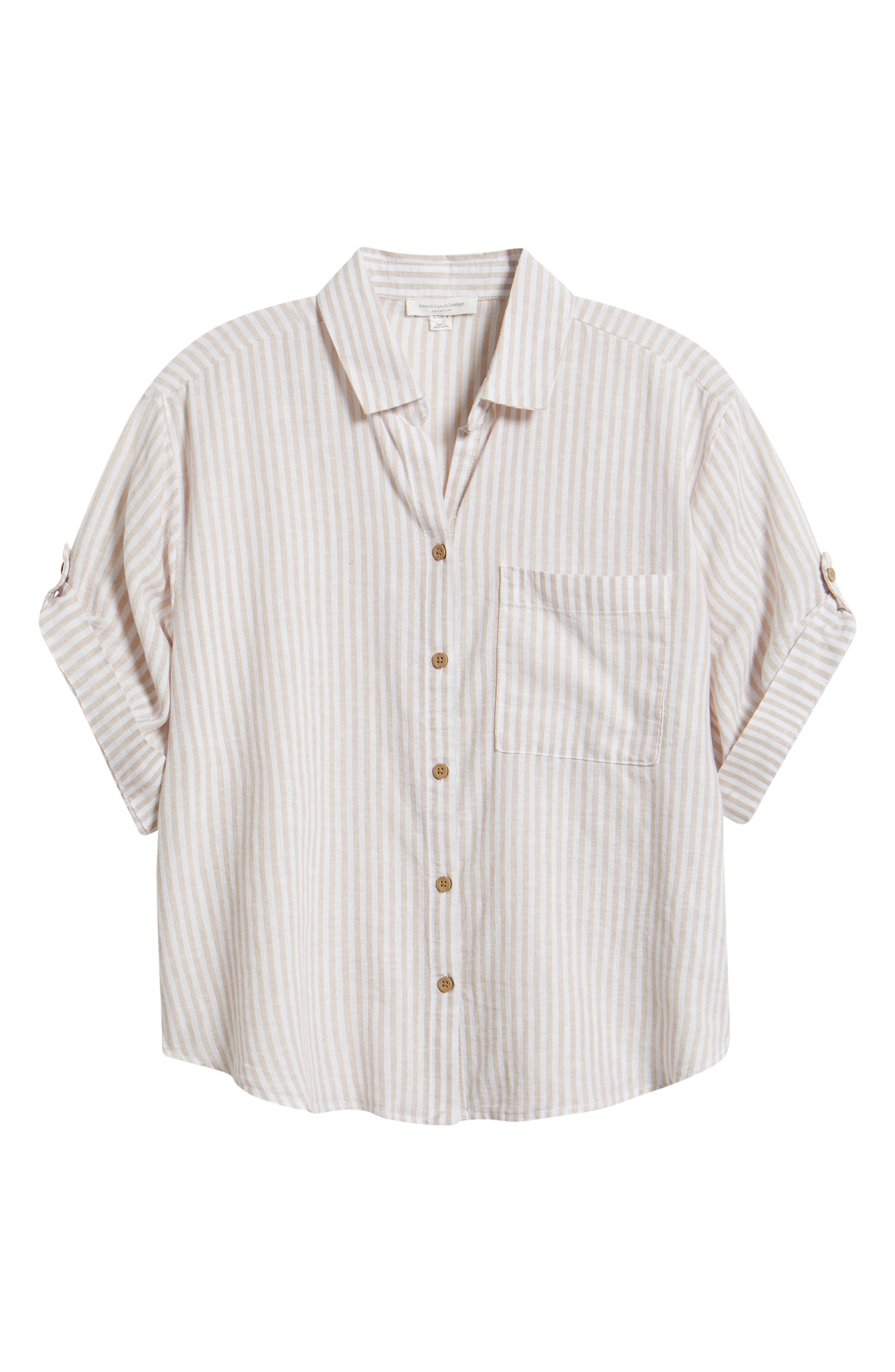 Mason Short Sleeve Stripe Button-Up Shirt - image 5