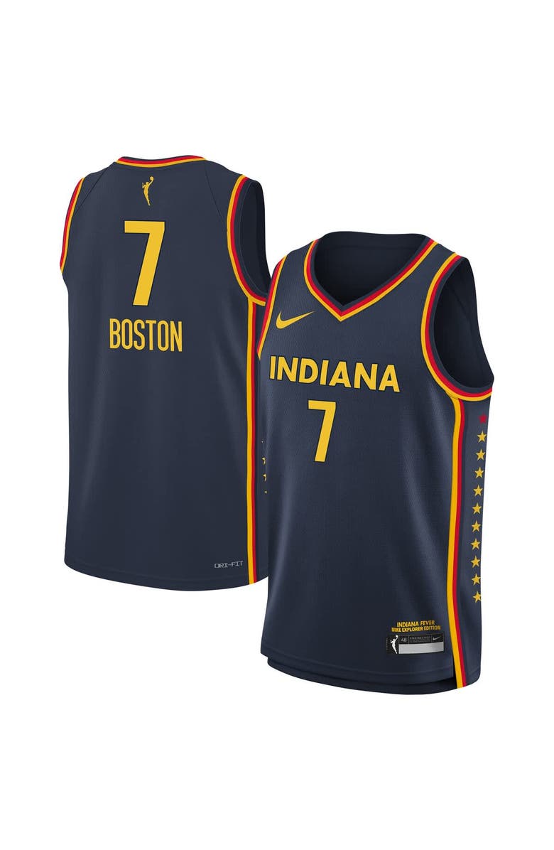 Nike Youth Nike Aliyah Boston Navy Indiana Fever Explorer Swingman Jersey, Alternate, color, Navy