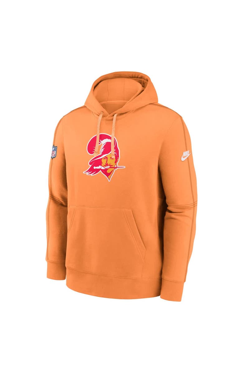 Nike Men's Nike Orange Tampa Bay Buccaneers Throwback Logo Club Tri-Blend Pullover Hoodie, Alternate, color, Orange