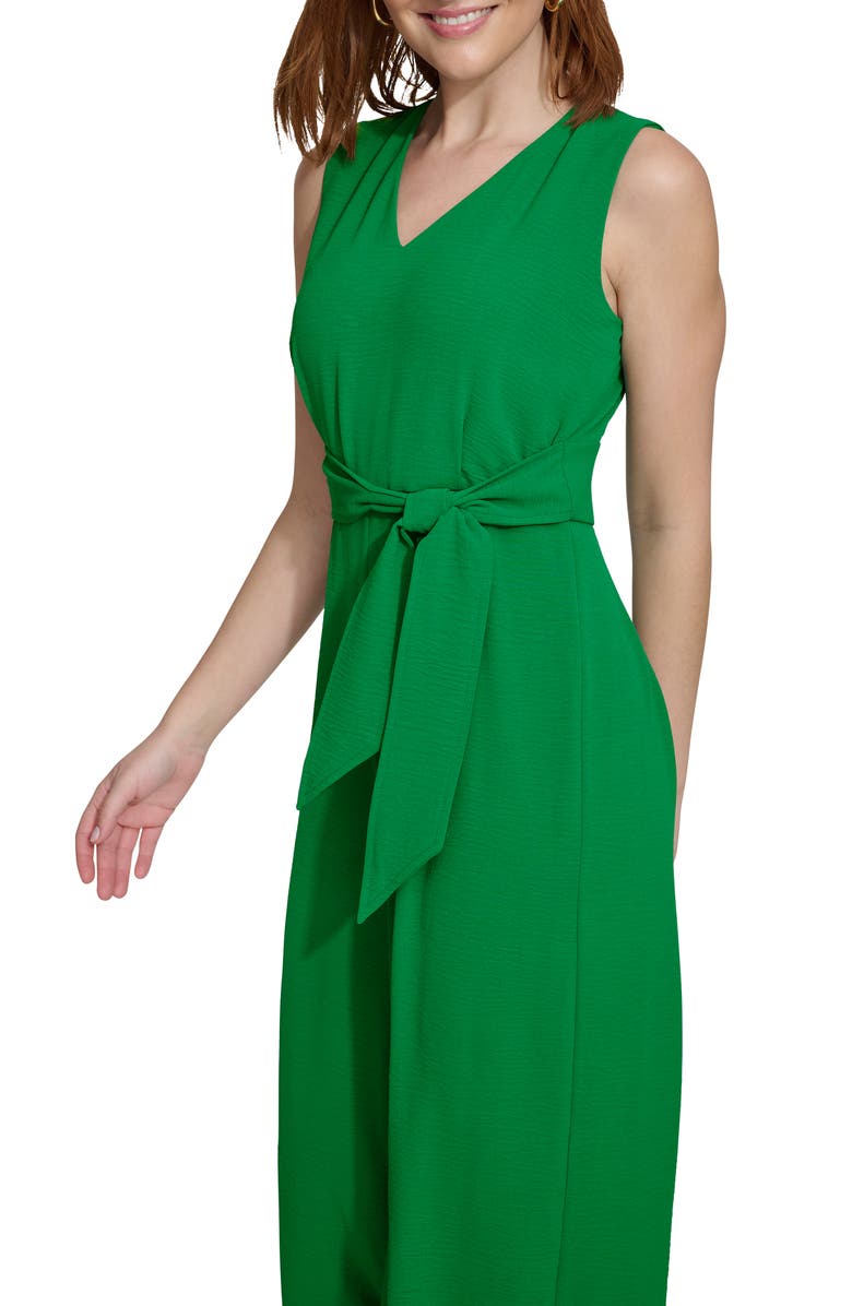 Calvin Klein V-Neck Sleeveless Crop Wide Leg Jumpsuit, Alternate, color,