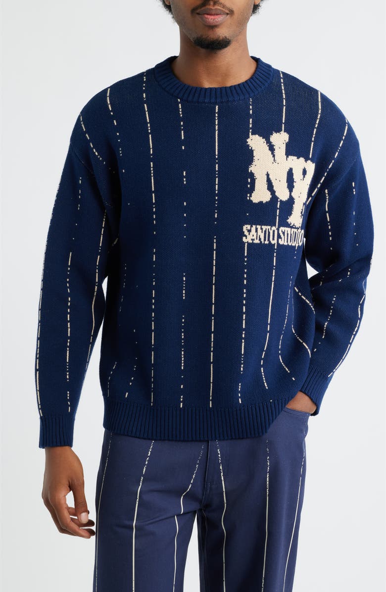 SANTO STUDIO x Cody Bellinger NY Sweater, Main, color, Navy