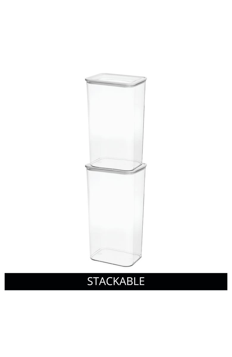 iDesign Extra Large Canister with Erasable Label - Set of 4 - Clear, Alternate, color, Clear