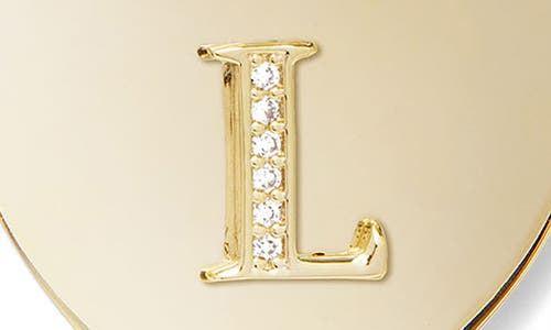 Melinda Maria Love Letters Initial Heart Medallion Necklace In Gold L