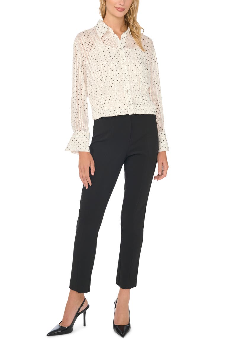 Pintucked Button Front Shirt, Alternate, color, NEW IVORY