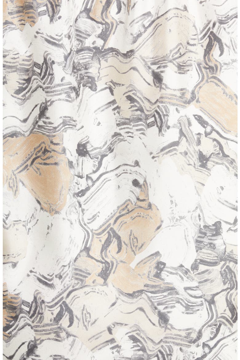 Clementine Abstract Silk Blouse, Alternate, color, LATTE MULTI