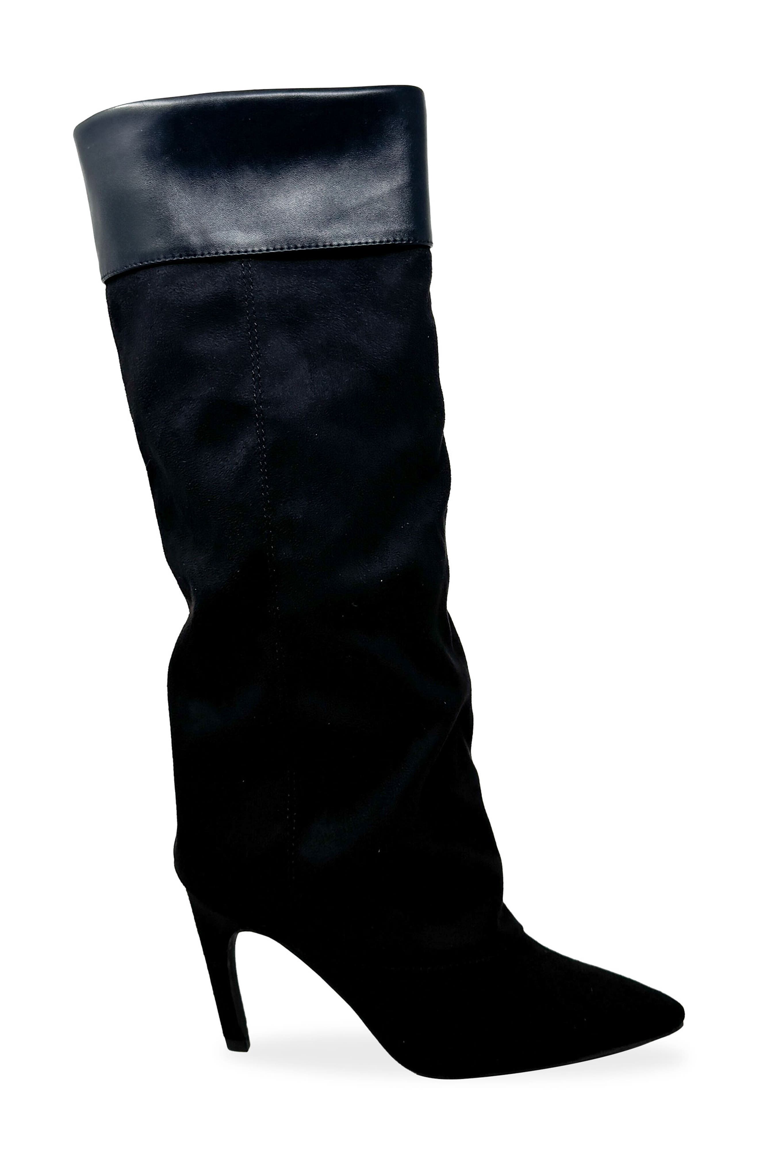CHASE AND CHLOE Slouch Boot, Alternate, color, Black