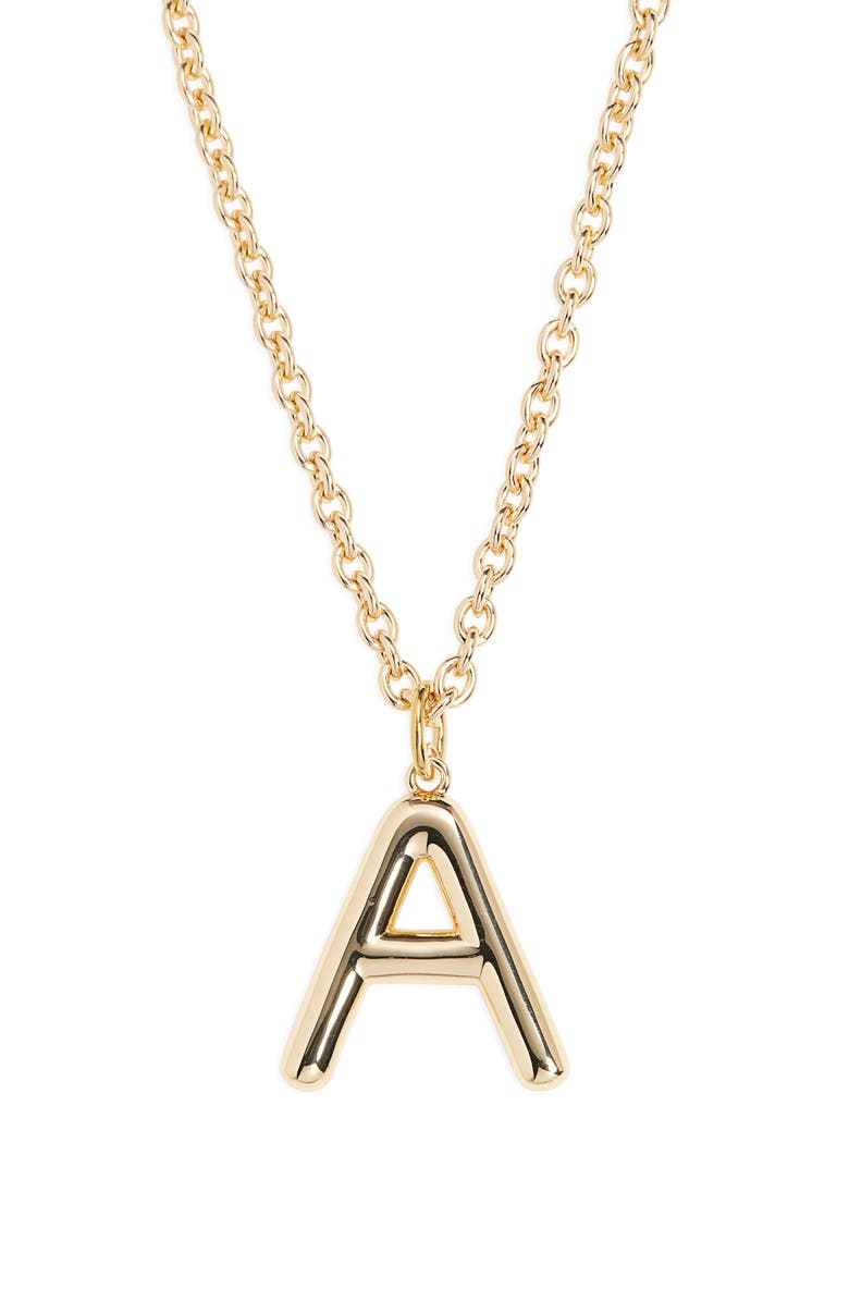 ROXANNE ASSOULIN The Big Puffy Initial Pendant Necklace, Main, color, Gold - A