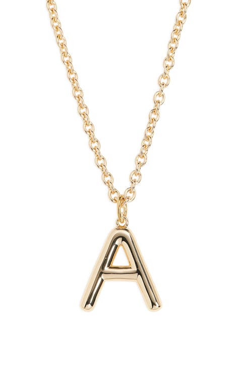 The Big Puffy Initial Pendant Necklace