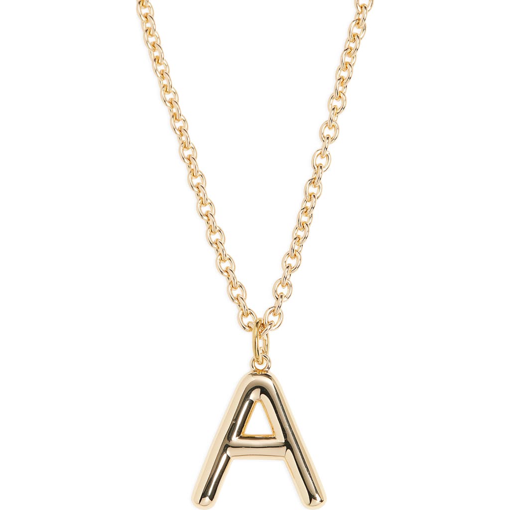 Roxanne Assoulin The Big Puffy Initial Pendant Necklace In Gold
