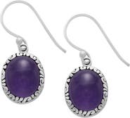 SAMUEL B. Oval Cut Stone Drop Earrings