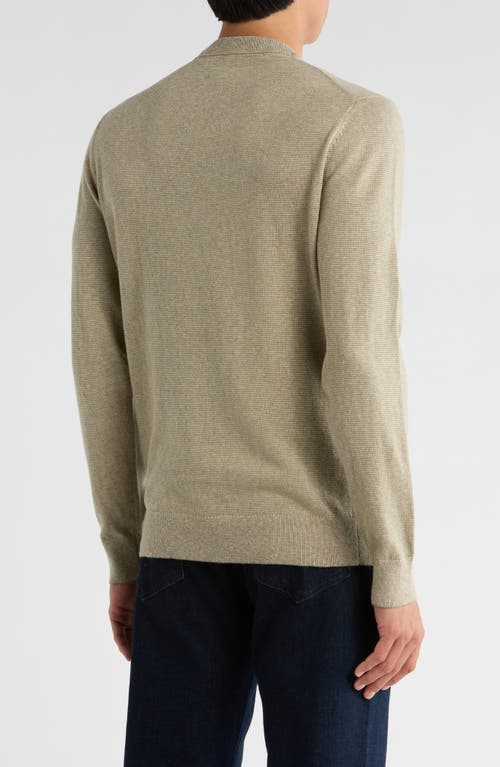 14th & Union Organic Cotton & Cashmere Blend Crewneck Sweater In Green