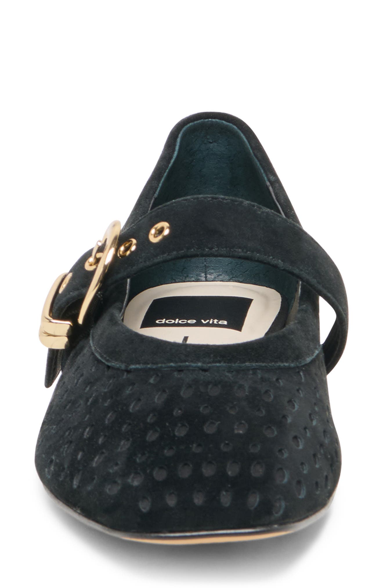 Mikela Mary Jane Flat, Alternate, color, ONYX PERFORATED