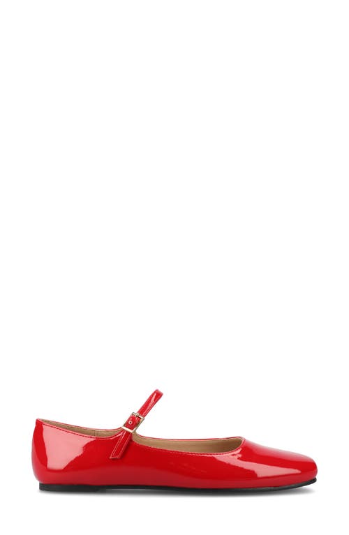 Journee Collection Carrie Mary Jane Flat In Red