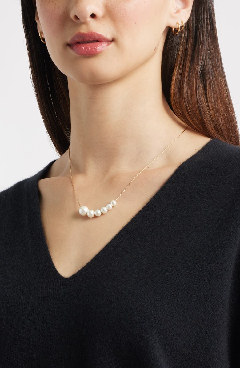 Nordstrom Graduated Freshwater Pearl Necklace, Alternate, color,