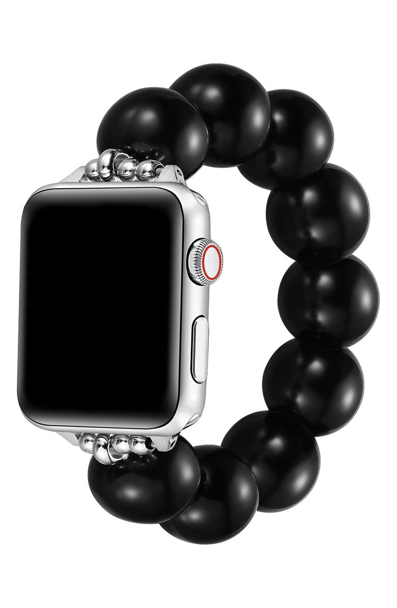 The Posh Tech Violet Pearl Apple Watch<sup>®</sup> Bracelet Watchband, Alternate, color, Black
