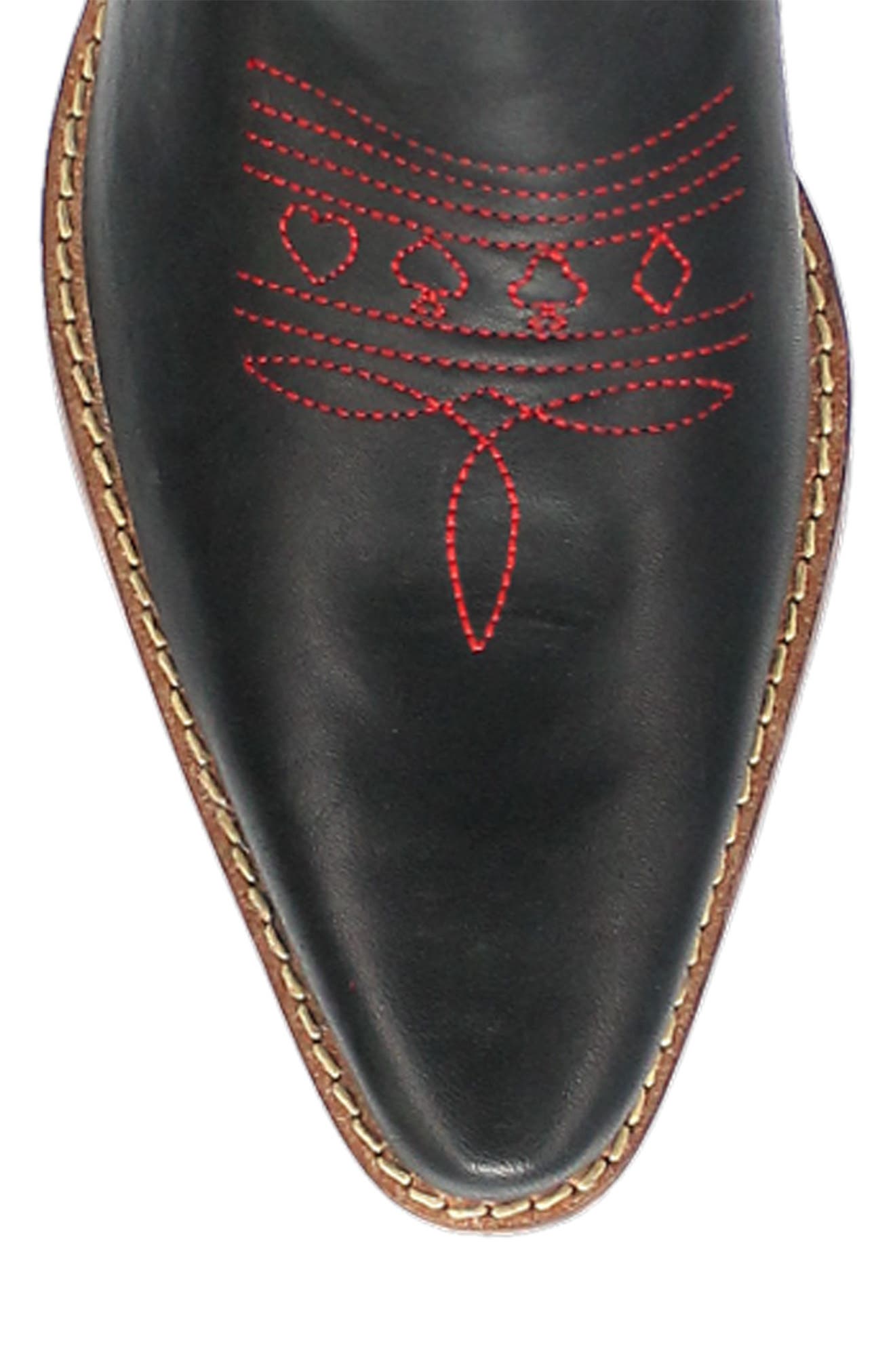 Dingo Queen a Hearts Western Boot, Alternate, color, Black