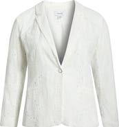 CeCe Eyelet Lace Blazer