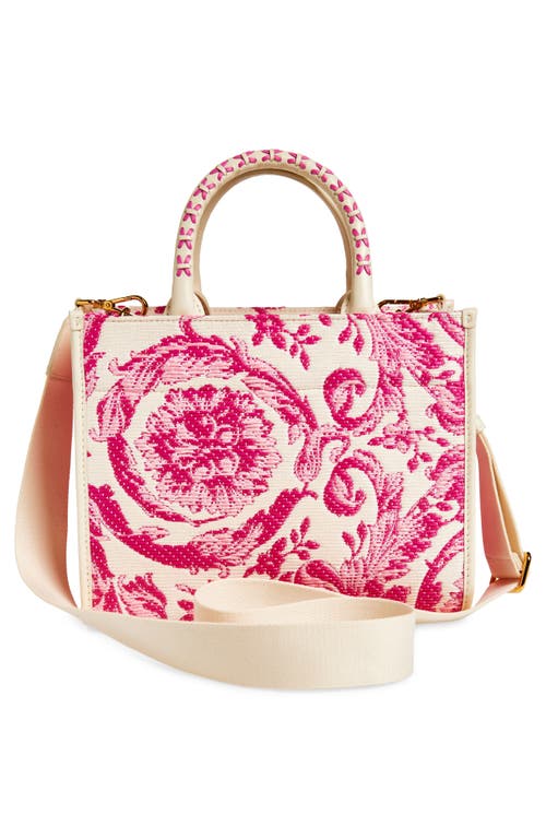 Versace Small Barocco Raffia Tote