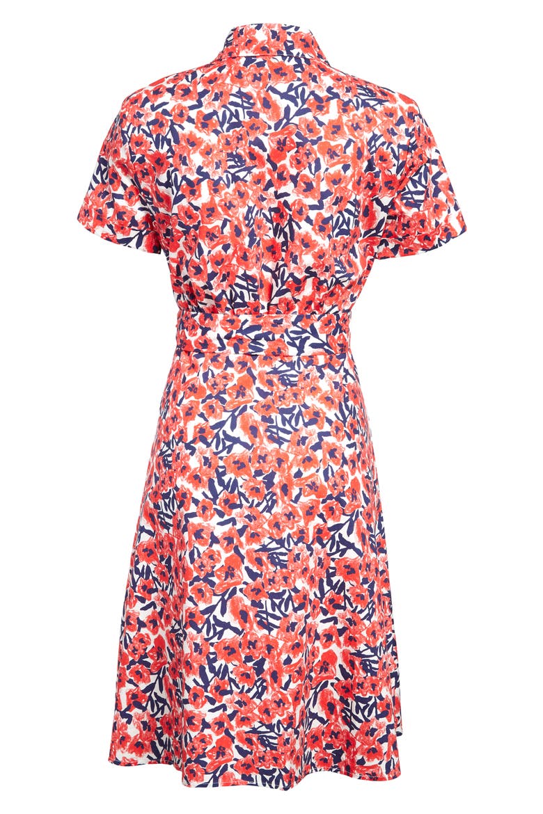 Floral Shirtdress, Alternate, color, RED BITTERSWEET FLORAL