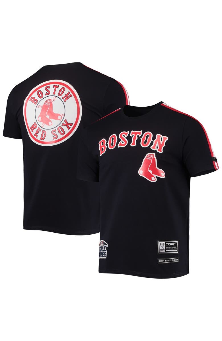 PRO STANDARD Men's Pro Standard Navy/Red Boston Red Sox Taping T-Shirt, Main, color, 
