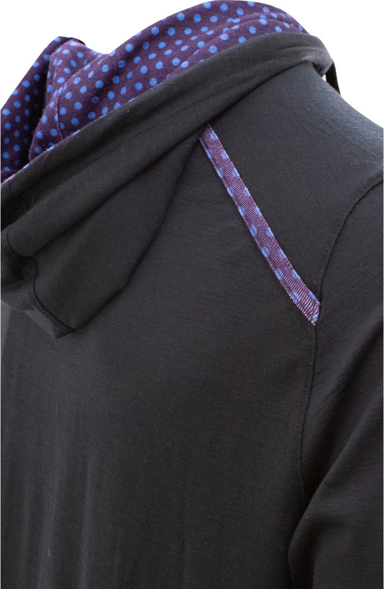 Lords of Harlech Hugo Extra Fine Merino Wool Lightweight Hoodie, Alternate, color, Black