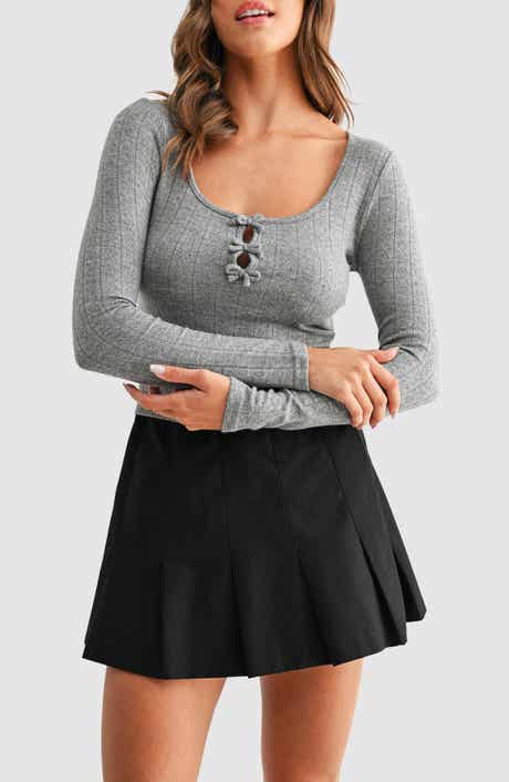 All in Favor Bow Pointelle Sweater