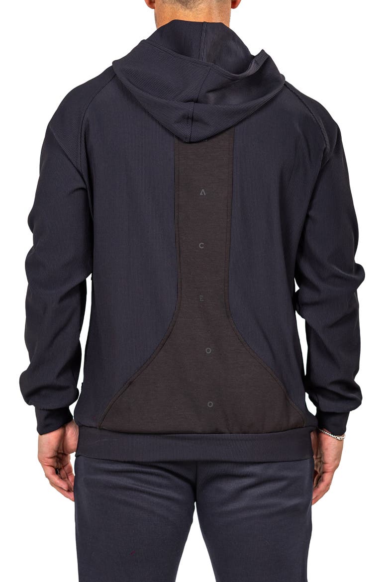 Marthyr Ribbed Hoodie, Alternate, color, BLACK