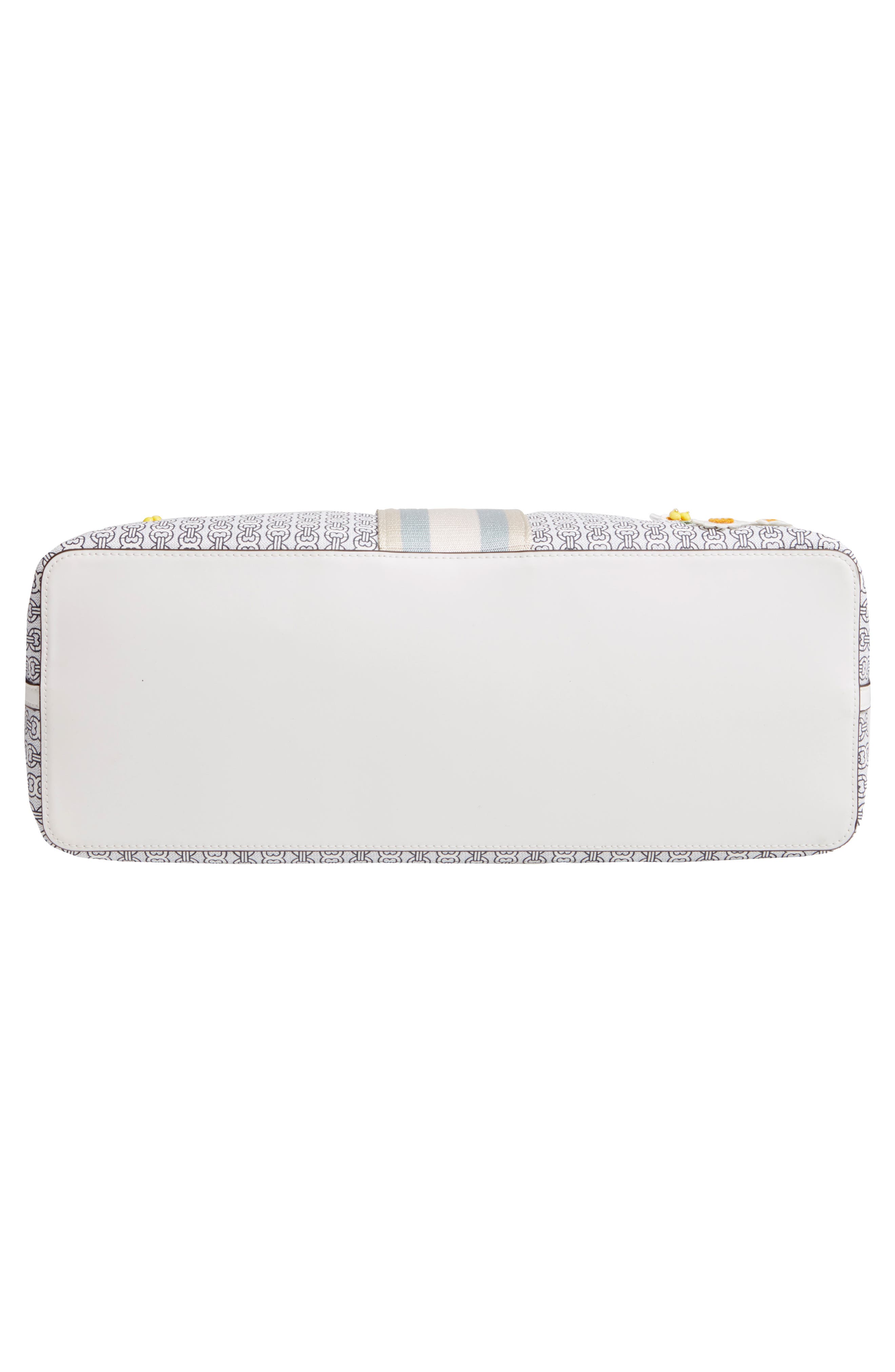 Tory Burch Gemini Link Appliqué Coated Canvas Tote, Alternate, color, 