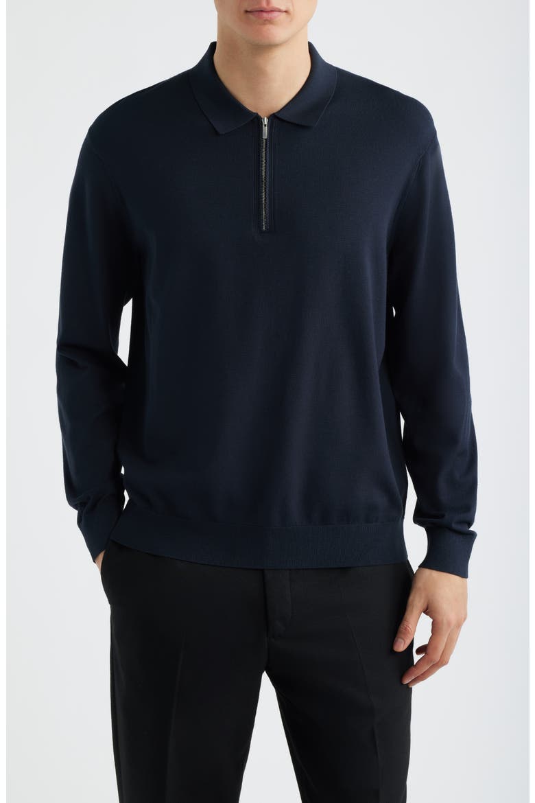 Quarter Zip in Light Bilen Polo, Main, color, DARK ECLIPSE
