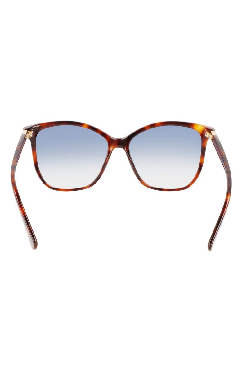 Longchamp 57mm Le Pliage Tea Cup Sunglasses, Alternate, color, Havana