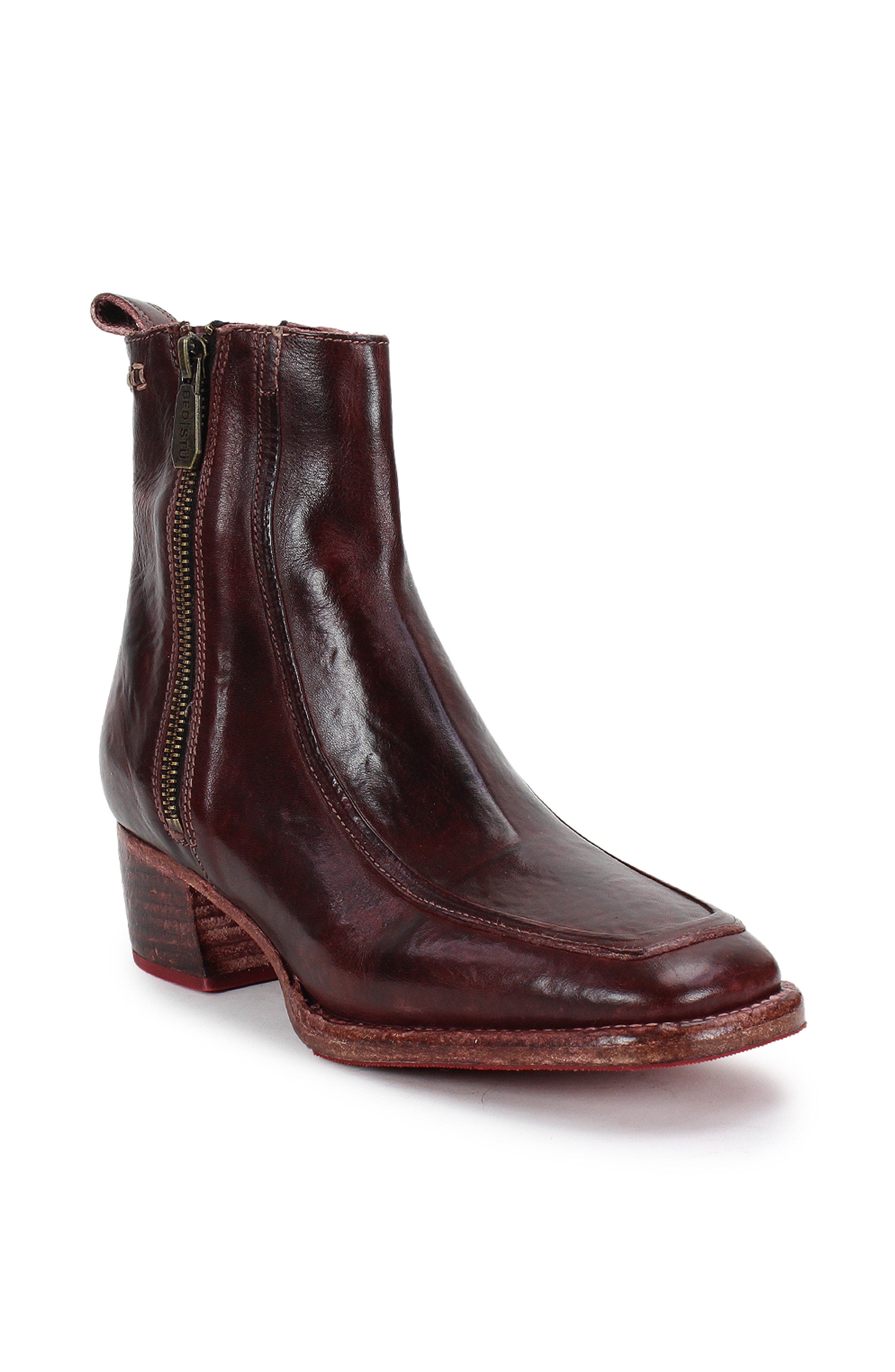 Bed Stu Bitsy Ankle Boot, Main, color, Cherry Lacquer Dd Tml