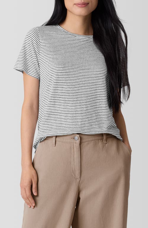 Eileen Fisher Stripe Organic Linen T-shirt