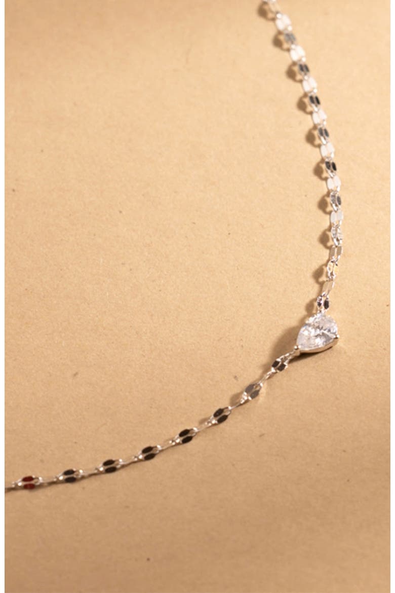 Dew Drop Solitaire Necklace, Alternate, color, Gold Vermeil