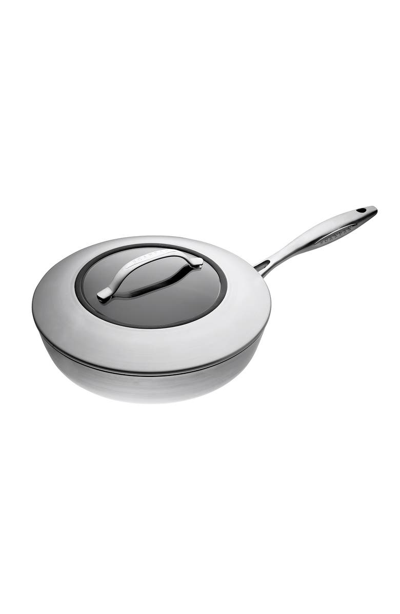 Scanpan CTX 10.25 Inch Nonstick Saute Pan With Lid, Stainless Steel, Main, color, Silver