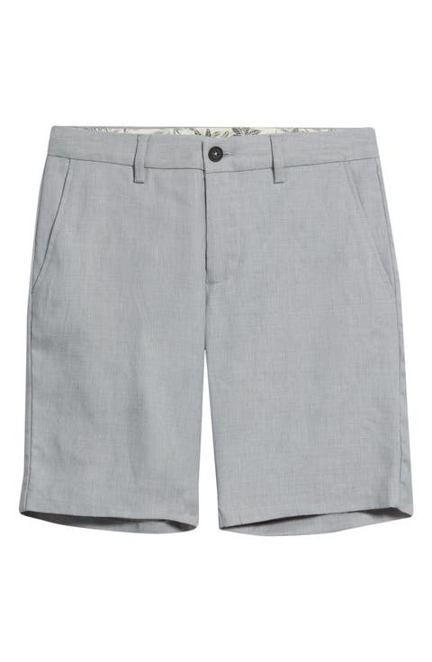 Lahaina Bay Flat Front Linen Blend Shorts