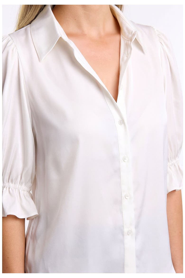 Cindy Ruffle Sleeve Shirt, Alternate, color, White
