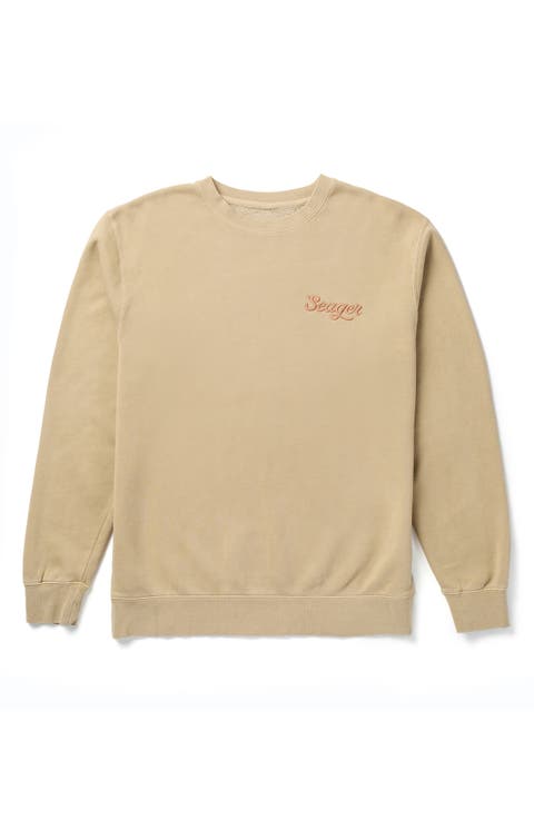 Russ Logo Embroidered Fleece Crewneck Sweatshirt