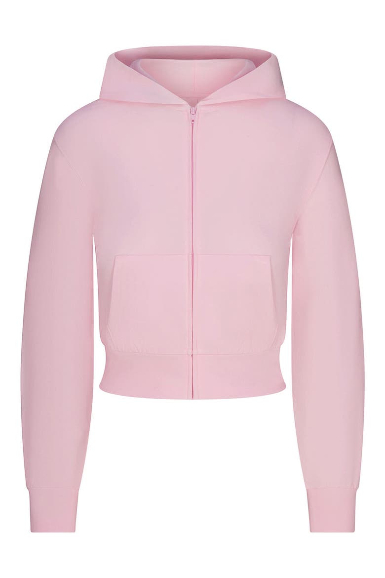 pink♡♡ SKIMS Zip-Up Hoodie Cotton Jersey Zip-Up Hoodie (Women) | Nordstrom