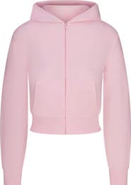 SKIMS Cotton Jersey Zip-Up Hoodie