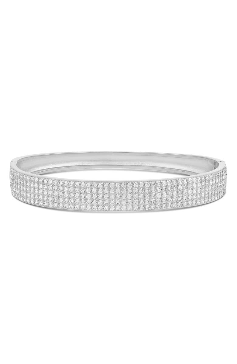 SHYMI Five Row Pavé Bangle Bracelet, Main, color, Silver