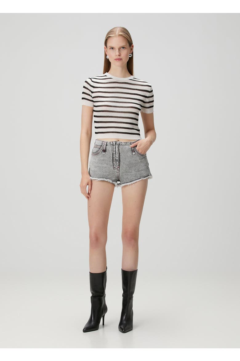 Cotton Faded Super Mini Short, Alternate, color, grey
