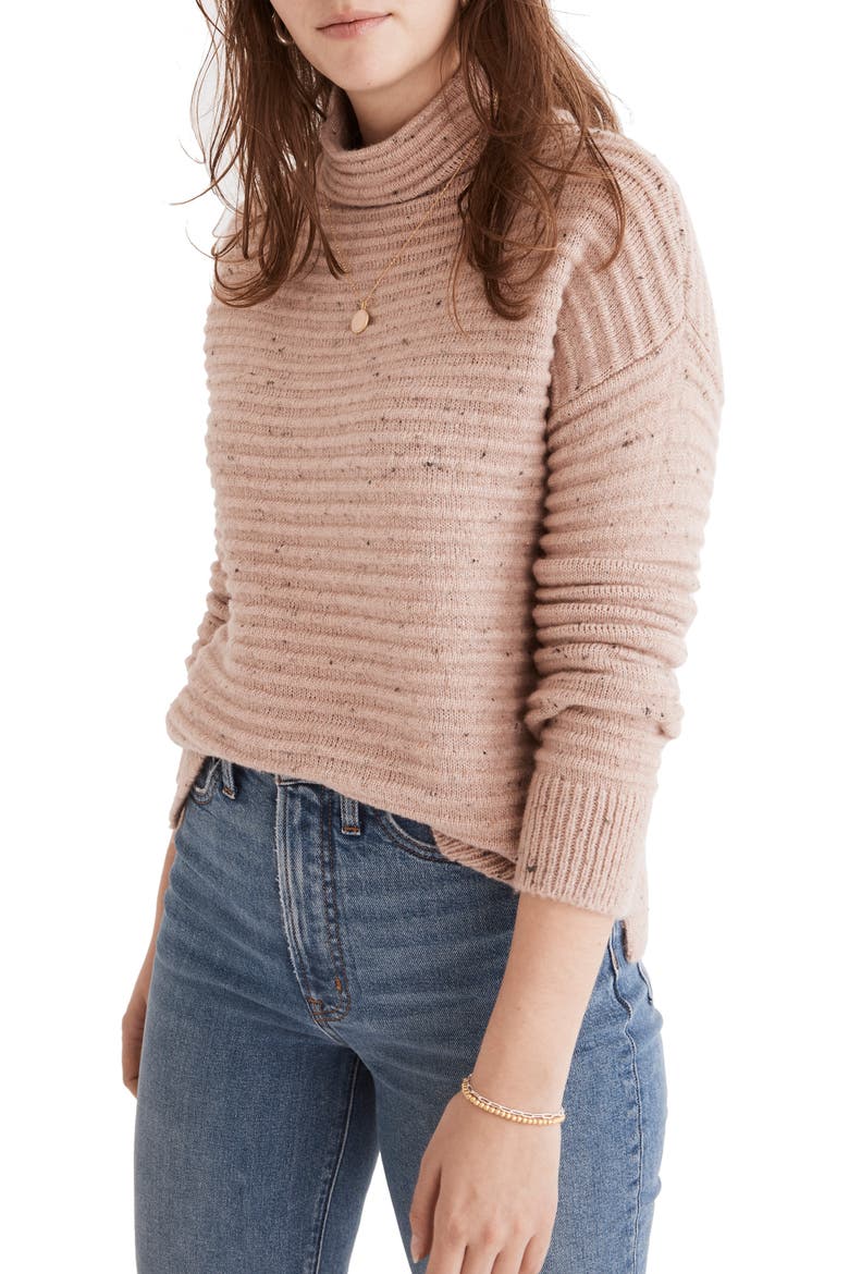 Belmont Donegal Mock Neck Sweater, Main, color, DONEGAL BLUSH