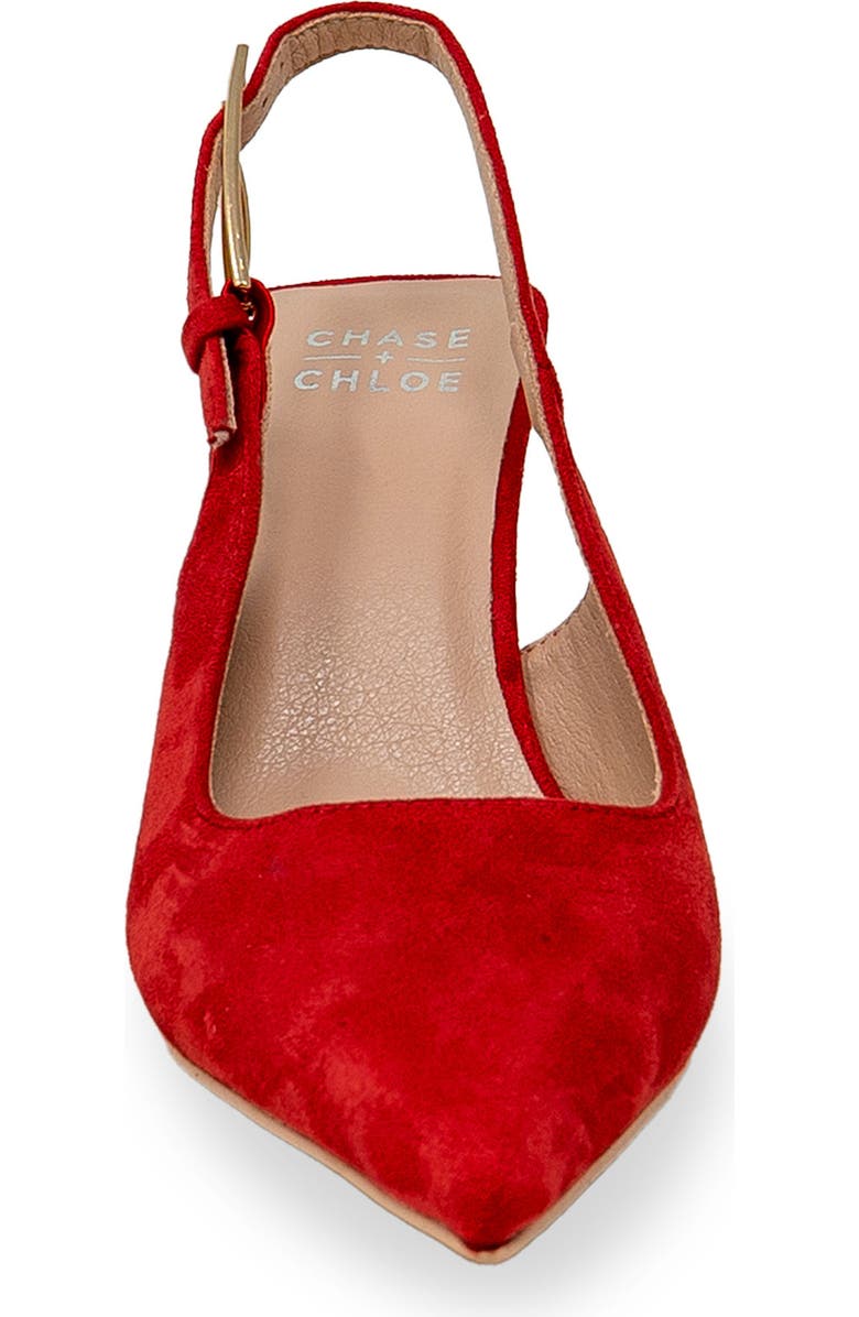 CHASE AND CHLOE Slingback Pump, Alternate, color, Red