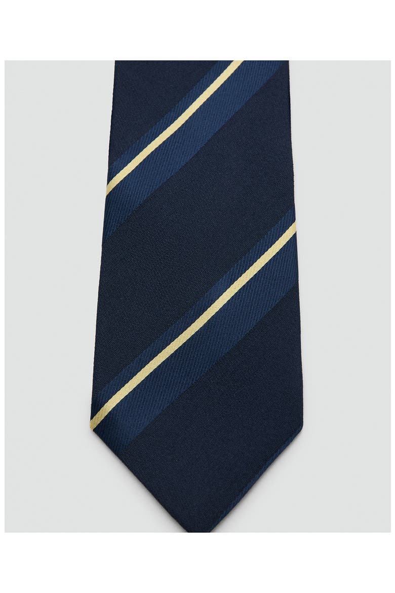 Combined Stripe Tie, Alternate, color, NAVY
