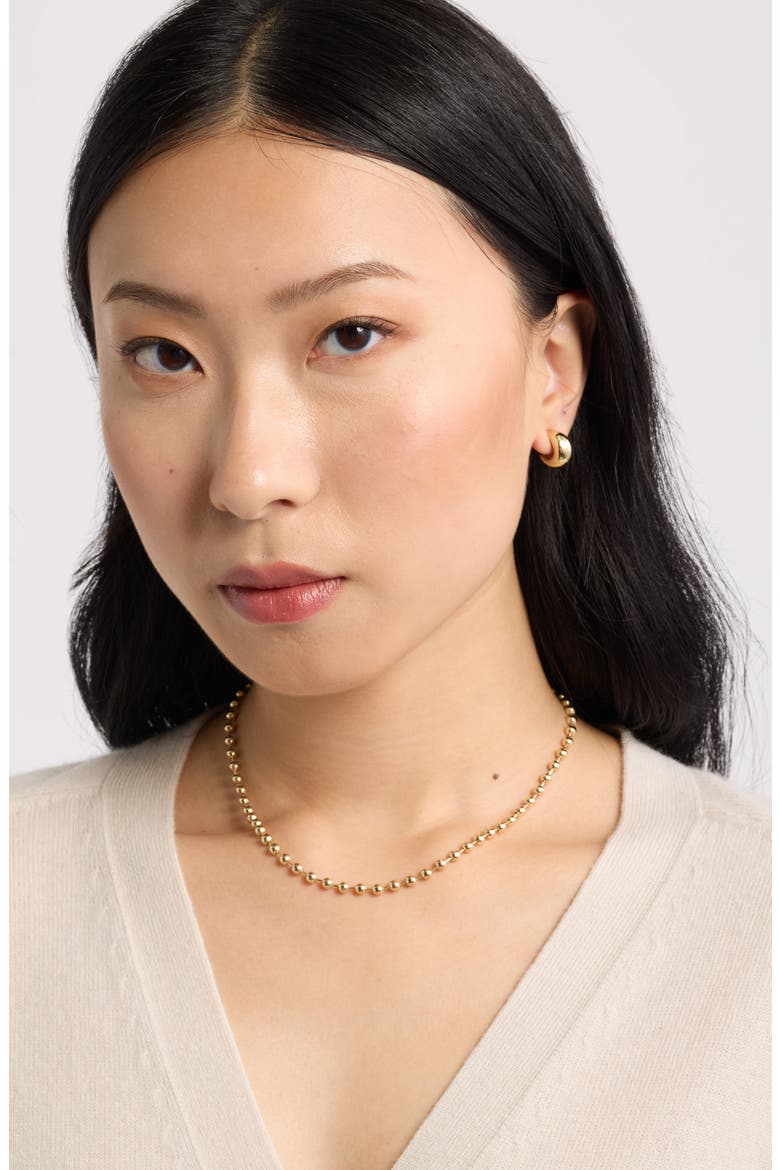 16-Inch Shot Bead Chain Necklace, Alternate, color, GOLD