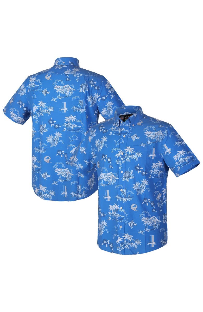 Reyn Spooner Men's Reyn Spooner Blue Detroit Lions Throwback Kekai Performance Button-Down Shirt, Main, color, Blue