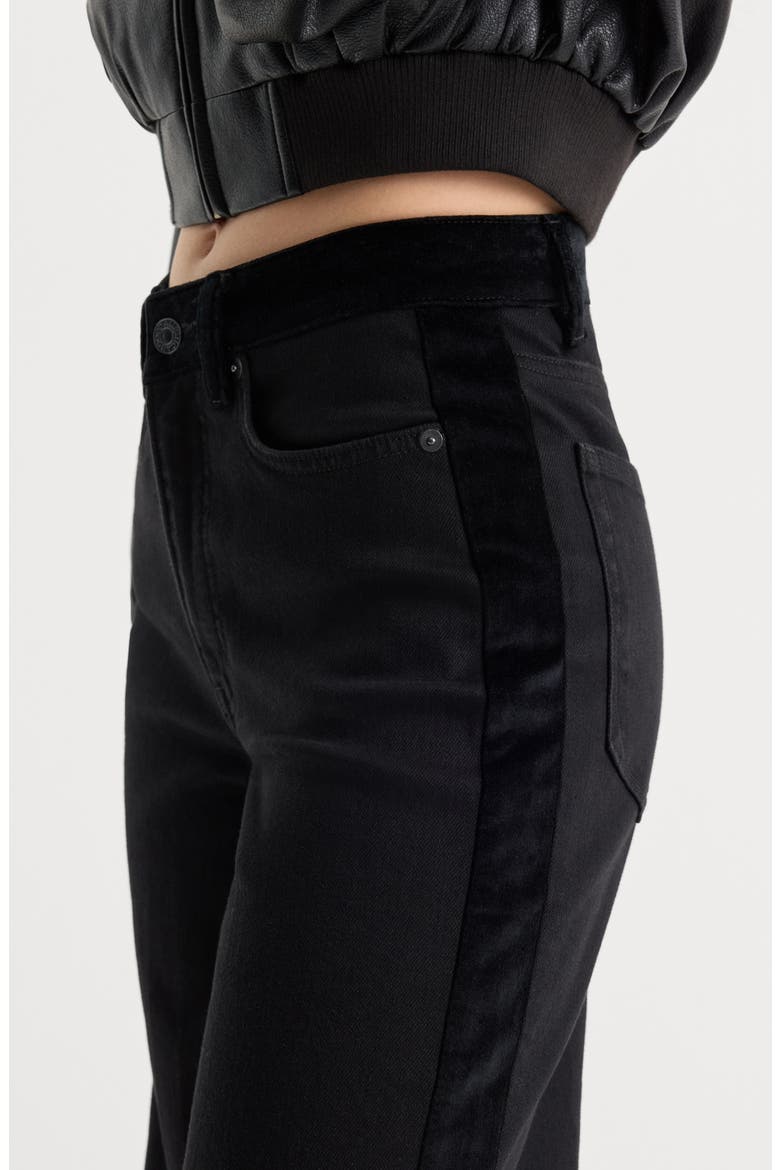 Good Waist High Waist Palazzo Wide Leg Jeans, Alternate, color, BLACK001